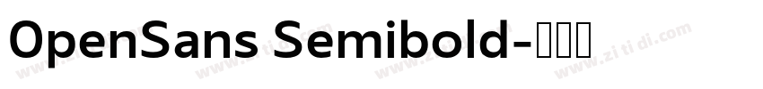 0penSans Semibold字体转换